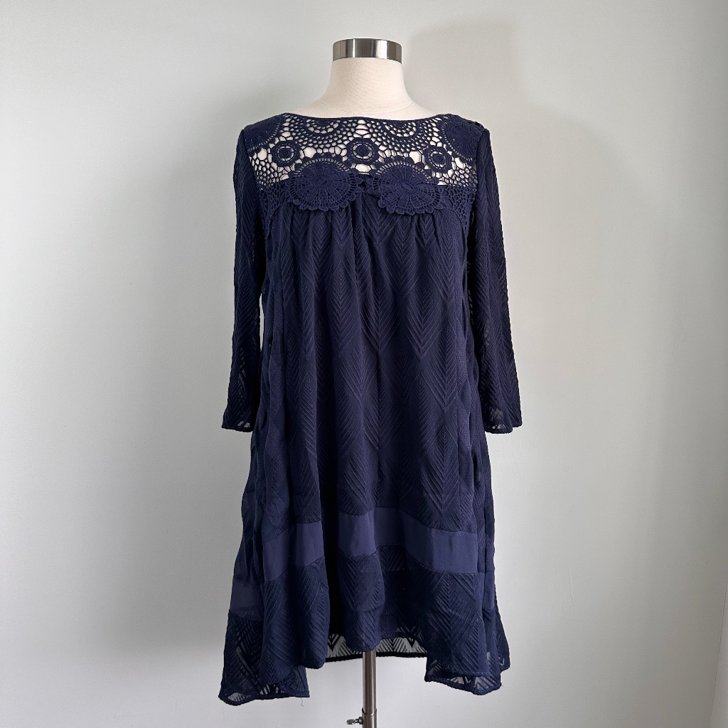 Anthropologie Holding Horses Navy Dress Size Xs